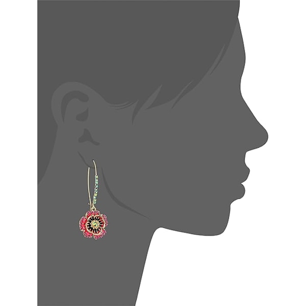 Rosa dinglande örhänge färg