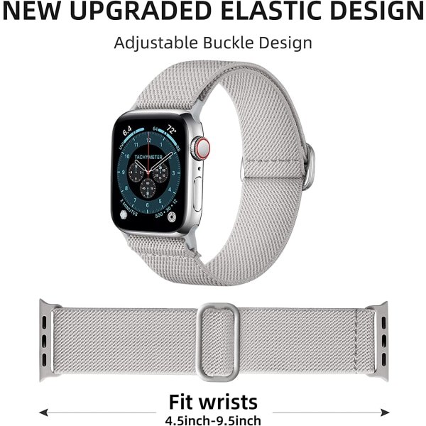 3-pack stretchiga Solo Loop-band kompatibla med Apple Grå/Rosa Sand/Lila 42mm/44mm/45mm/49mm Gray/Pink Sand/Lilac 42mm/44mm/45mm/49mm
