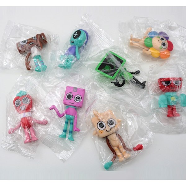 8 Dandy's World figurer tegnefilm spil dukker dukke modeller kagebagning pynt
