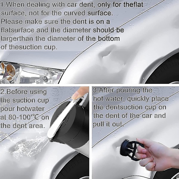 Bilsugkopp Dent Puller Bil Dent Puller Kraftful Bilreparation Dent Removal Verktygssugkopp Dent Puller