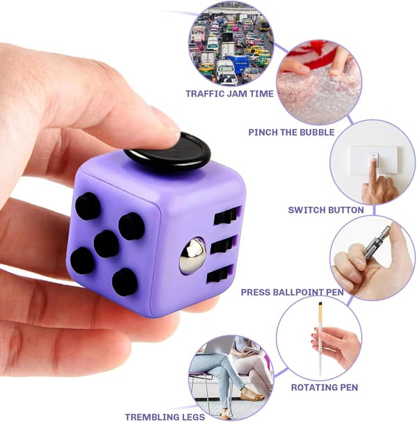 Fidget Legetøj til Angst Sensorisk Legetøj Stress Relief Legetøj Fidget Cube til Børn Anti-Angst Legetøj til Børn og Voksne - Beroligende Cube