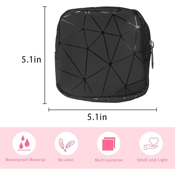 Opbevaringspose til hygiejnebind, menstruationskop pose, Flickrese geometri