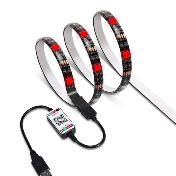 LED ljusslinga 5050RGB färg 5m, 5v färgglad ljusslinga set lämplig för TV-bakgrundsstämningsljus i olika scener