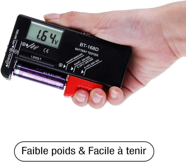 Digital Spændingstester Universal Batterier, Opladere, Knapceller