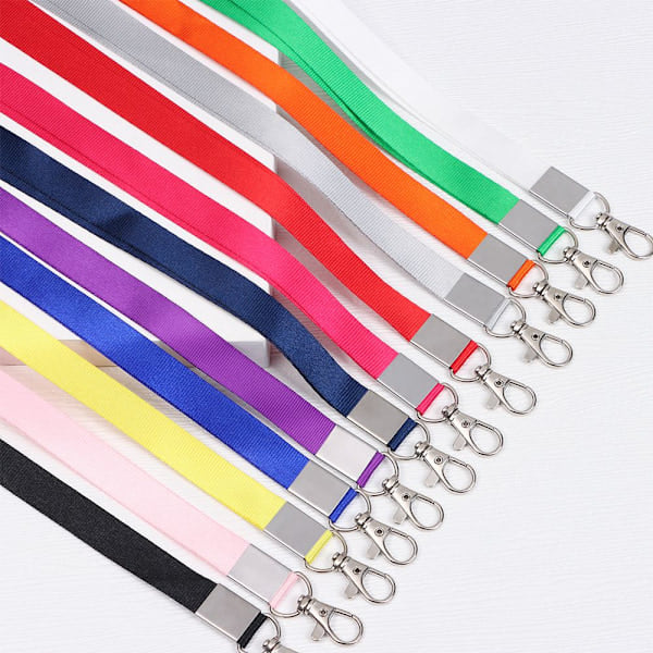 2 stk. Halskæde Lanyard ID-kortholder Sort - høj kvalitet h Sort