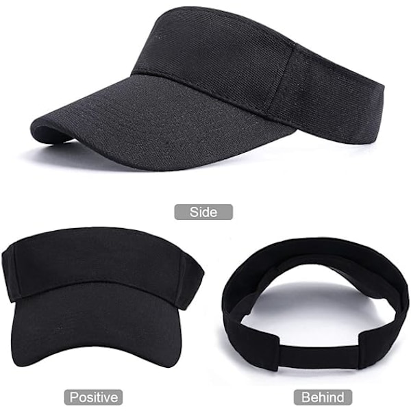 Solskärmskeps - Dam Ponytail Baseballkeps, Sport Utomhus Enkel Solskärmskeps, Justerbara Golf Tennis Solskärmshattar i Twill för Män