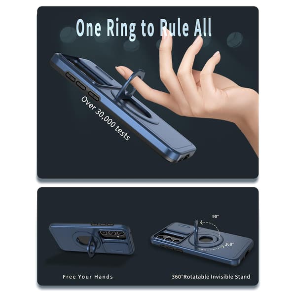 For Samsung Galaxy A55 5G Camshield MagSafe Ring Holder Armor Telefondeksel