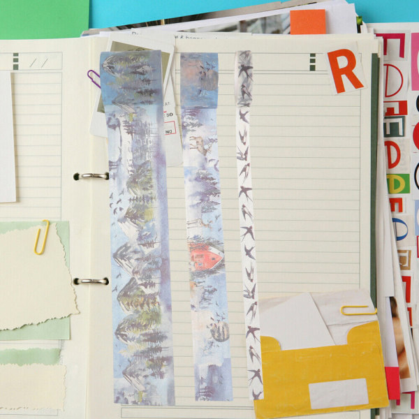 låda med tejpset Washi tejpdekor för dekor Scrapbook DIY Notebook