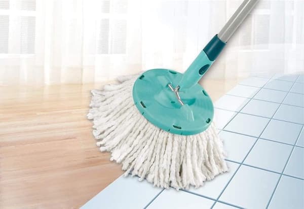 Erstatningsmopphoder Sett med 2, Polyester, Hvit