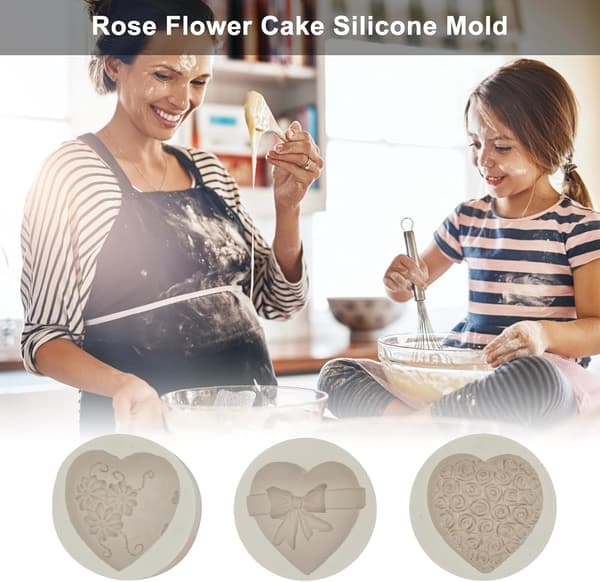 3D Rose Mousse Kage Silikoneform