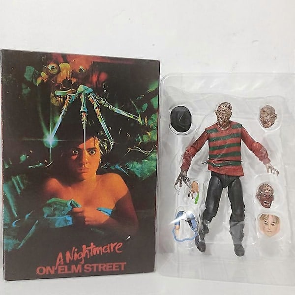 Freddy Krueger Actionfigur Samlarobjekt Modell Leksak Halloween Skräck Julklappar B med låda B with box