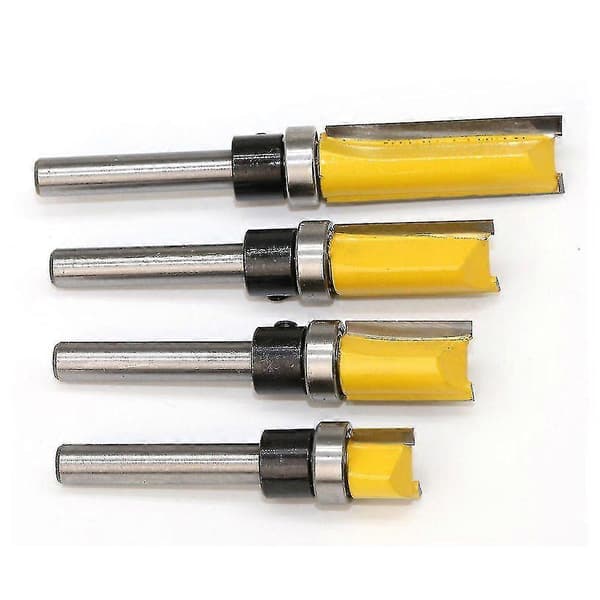 4-pack F Fräsbits Med 12.7mm Skaft 1/4\" Fräsbits Fräsbits Frässkärspår Fräsbits #YoGu