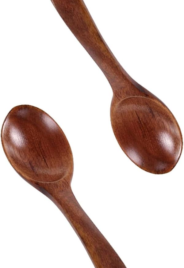 3 st Träskedar Bambu Skedar Kök Retro Honung Marmelad Skedar