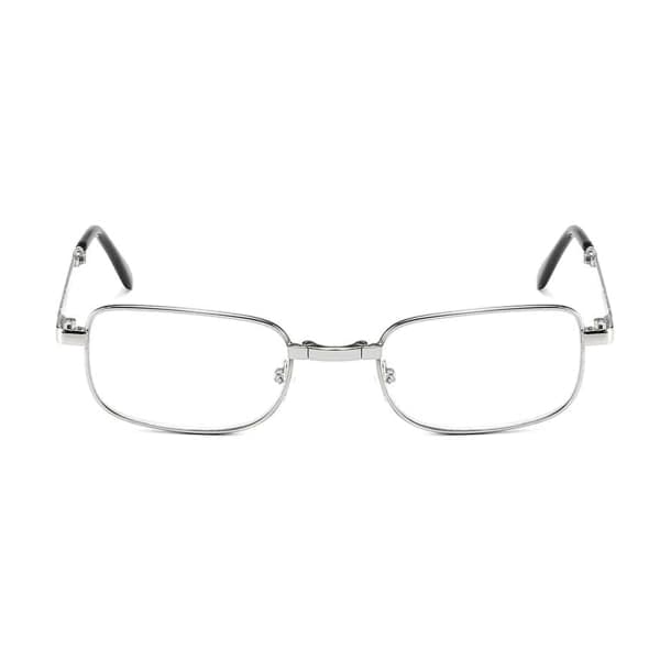 Vikbara läsglasögon med etui Enkelslipade + 300 Grader Silver