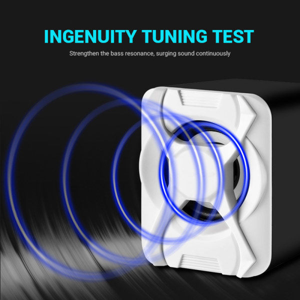 Trådbundna datorhögtalare med subwoofer 5W+3W*2 Set Bas