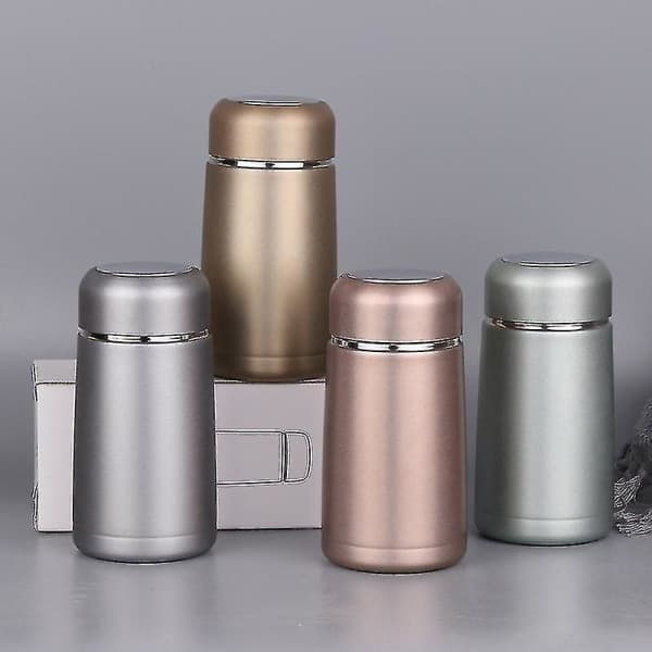 320ml Mini Söta Kaffe Vakuumflaskor Termos Rostfritt Stål Rese Dricksvattenflaska Termosar Koppar Och MuggarC[C] Silver Silver