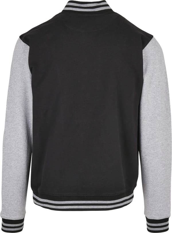 Byg din brand - Herre Basic College Jakke 3XL Black/Heather Grey