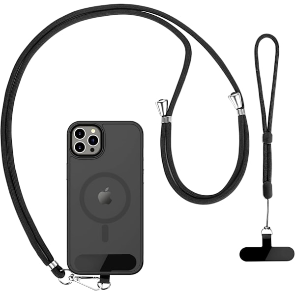 Mobiltelefon-snor 2 stk - 1 stk justerbar nakkestropp