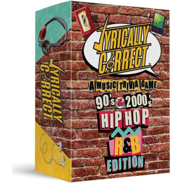Mustic Trivia -korttipeli oikeilla sanoituksilla | Monen sukupolven perhejuhlat, aikuisten peli-illat ja hauska tietovisa (90-luvun ja 2000-luvun hip-hop ja R&B)