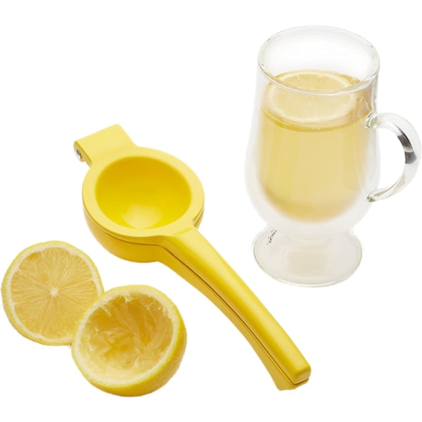 Citronpresser, håndholdt citronjuicer, 22 x 7,5 x 4,5 cm, gul
