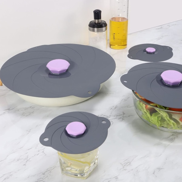Silikon Sugelokk Oppbevaring Mikrobølgeovn Lokk Varmebestandige Lokk Lekkasjesikre For Boller Gryter Panner Varmebestandig Lokk 24cm