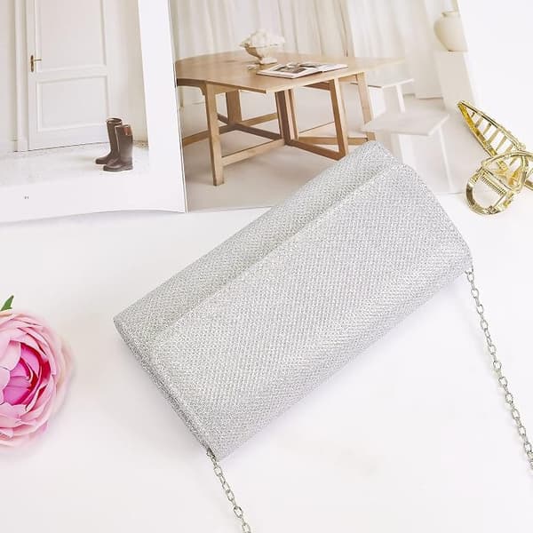 Dames Clutch Sequin Aften Håndtaske Kæde Skuldertaske