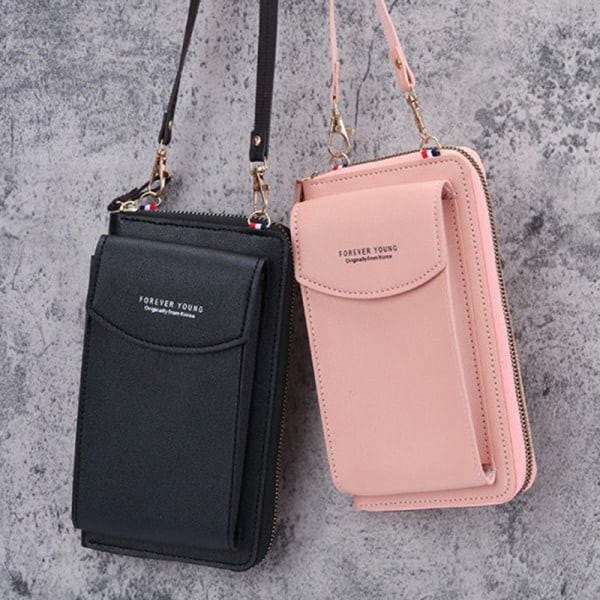 Læder Damepung Wallets Touch Mobil pung Tasker Pink Pink