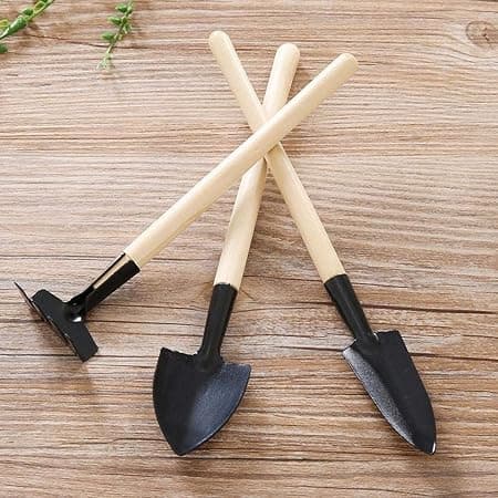Mini Järnspade Plantering Lös Jord Tre-Delad Trädgårdsverktygssats