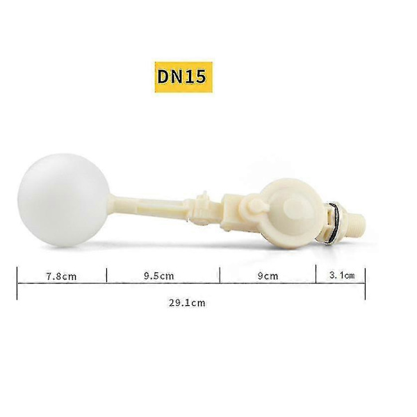 2 stk. flydeventil med justerbar arm, differentialtryksflydeventil, 1/2\" flydeventil (1/2 tomme)