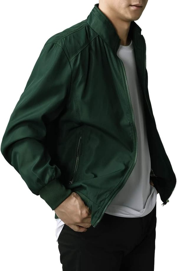 Herr sommarbomberjackor Casual Lätt Vindjacka Sportjacka Cargo Ytterkläder 5XL Green