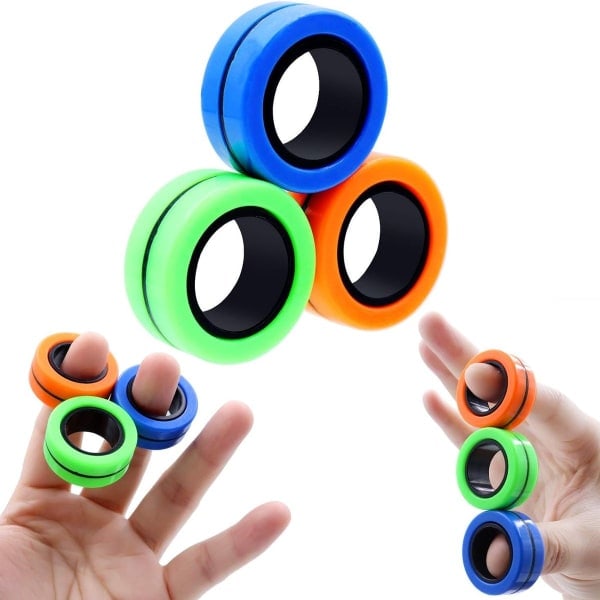 Magnetiske ringe Fidget Toys - Stressaflastning og dekompression KLB