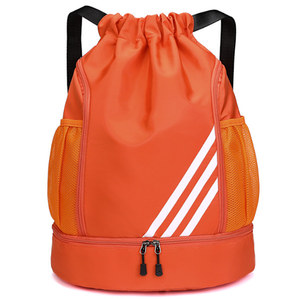 Dragkedjor, Vattentät Badväska För Barn Vuxna, Stor Dragkedja Gymväska, Sport Dragkedja Gym Ryggsäck, Unisex PE Väska Med Skofack Orange