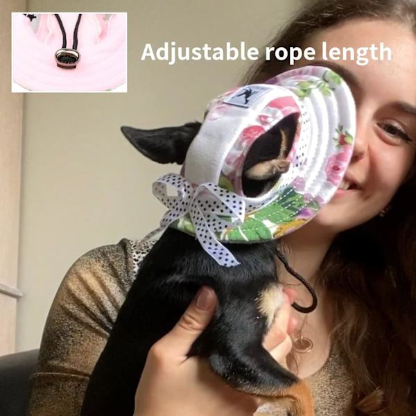 Verano mascota sombrero para el sol perro deportes al aire libre protección solar sombrero para el sol perros pequeños cachorros gatos flower M