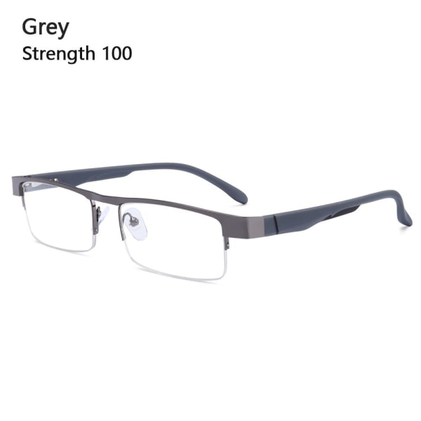 Business Læsebriller Ultralet Stel GRÅ STYRKE 100 grå grå Styrke 100 Strength 100