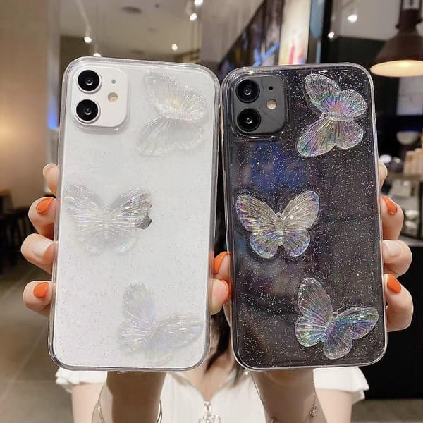 Butterfly TPU -puhelinkotelo iPhone 15 Plus -puhelimelle