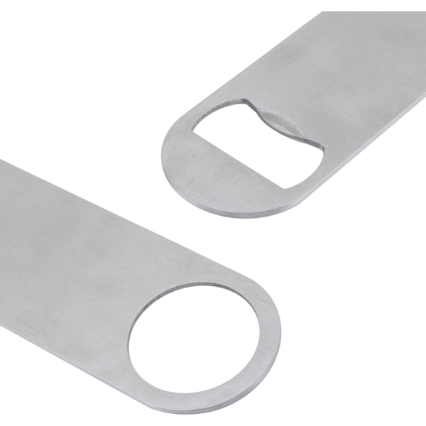 10 st Ölflasköppnare, Platt flasköppnare i rostfritt stål med belagt handtag (Silver)