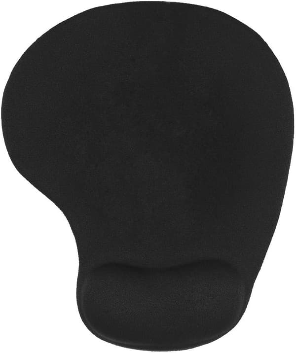 Musematte med gelstøtte for håndledd - Ergonomisk spillmusematte med håndleddsstøtte - Design gamepad-matte med gummibase for bærbar datamaskin Black