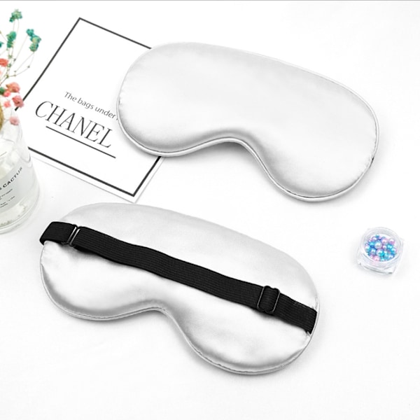 Sovmask för Resor Andningsbar Justerbar Spänne Sovmask (Vit) White