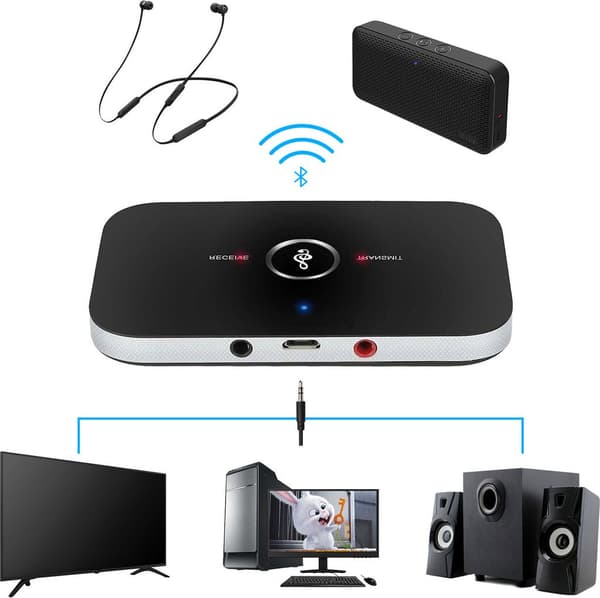 2-in-1 Bluetooth-lähetin-vastaanotin Langaton äänenlähetin