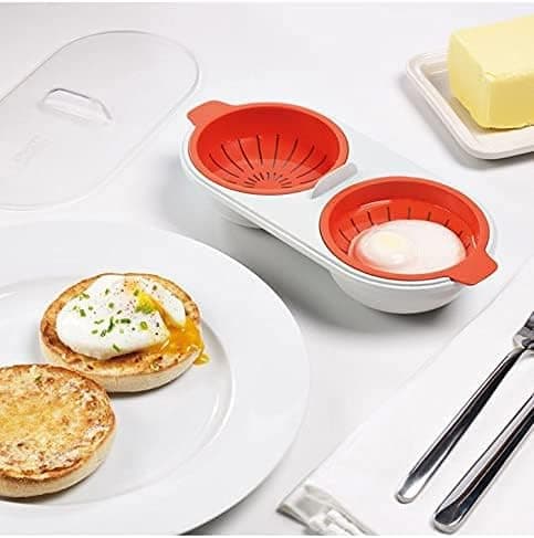 2-trinns eggkopp med dreneringskurv, matkvalitets eggkopp (oransje)