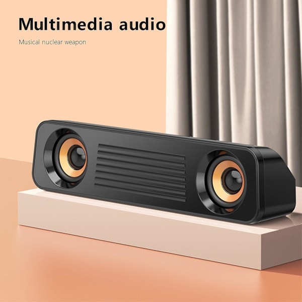 Datorhögtalare Trådbunden USB Skrivbordshögtalare Stereo USB-driven Sound Bar-högtalare