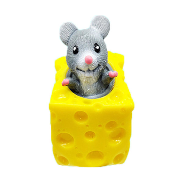 Sinknap Rebound Toy - Ekologisk, lindrar ångest, supermjuk kläm mus ostleksak för barn Grey