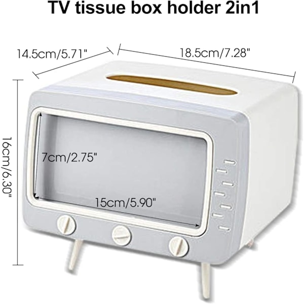 Servetthållare Retro TV Servettbox Omslag Söt och Praktisk Mobiltelefonhållare Tamponghållare