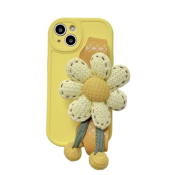 Sitron Gul Blomst Armbånd + Stropp Telefonveske For Iphone 13/12 /11pro/xs Max/xr