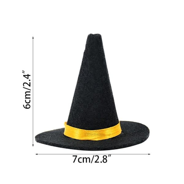 6 stk Mini Heksehatter Vinflaske Dekorhatter 6 stk