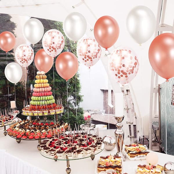 60 st Ballonger med Konfetti, 12 tum