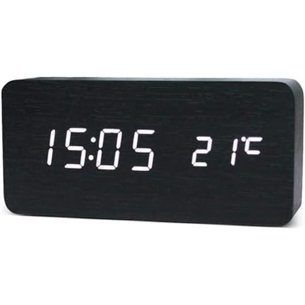 Vekkerklokke for soveromsklokke Hjem Termometer LED