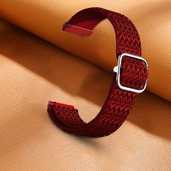 Kellojoustava säädettävä nailon 20mm älykello rannekorun vaihto yhteensopiva Samsung Galaxy Watch 3/4/4 Classic/Active/Active 2/Gear Sport Pink