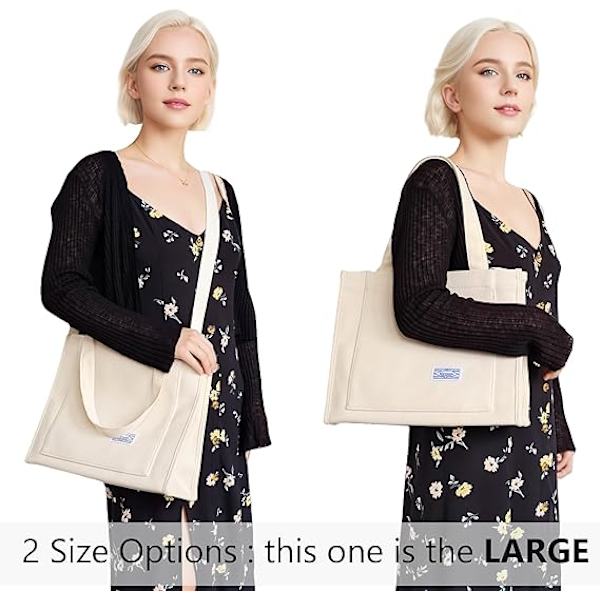 Dame Tote Bag Corduroy Arbeidsveske Skuldertasker for Kvinner Reisevesker Håndvesker for Daglig Bruk