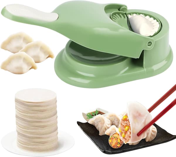 2-i-1 Dumpling Form Tryk Dumplingforme, Ravioli Maskine, Manuel Dumplingpresse, Skindindpakning, Dumpling Skind Maskine, Dumplingforme